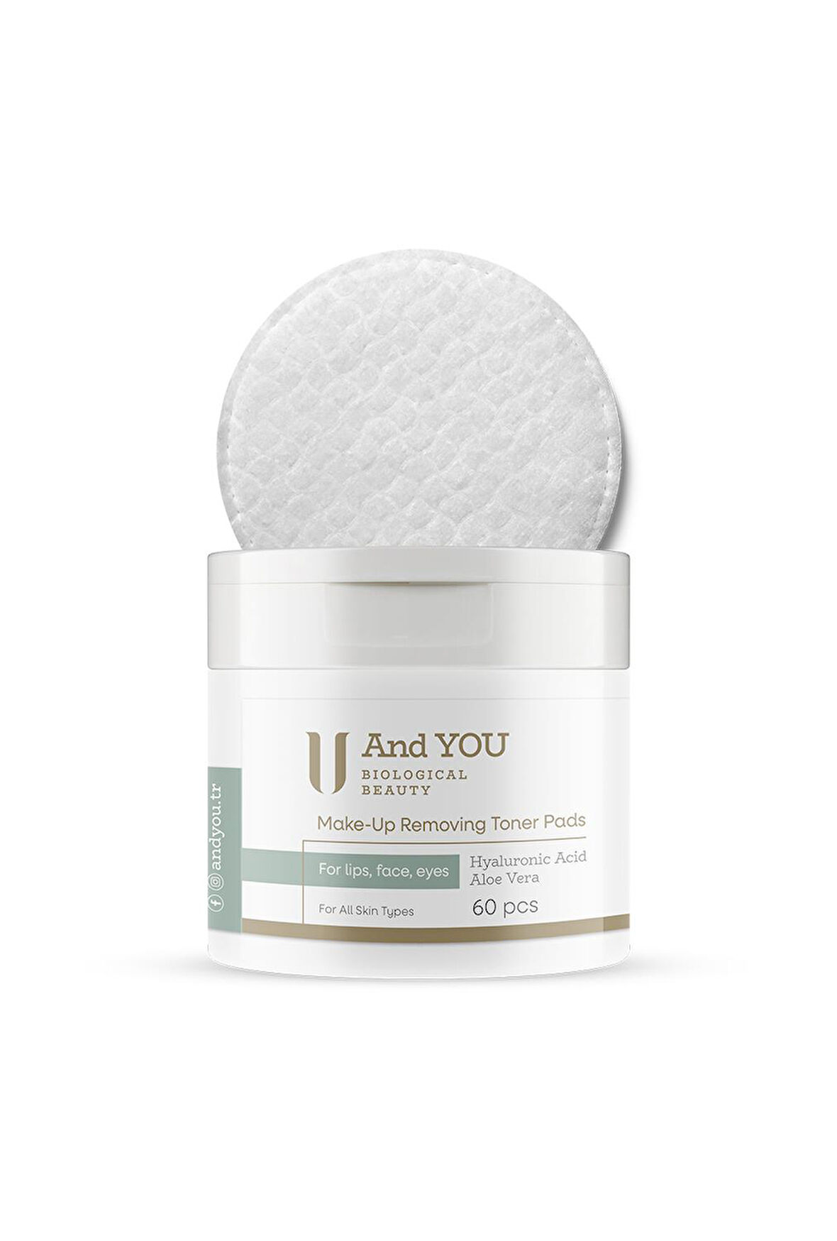 And You MAKE-UP REMOVING TONER PADS / Makyaj Temizleyici Tonik Ped (60'lı)