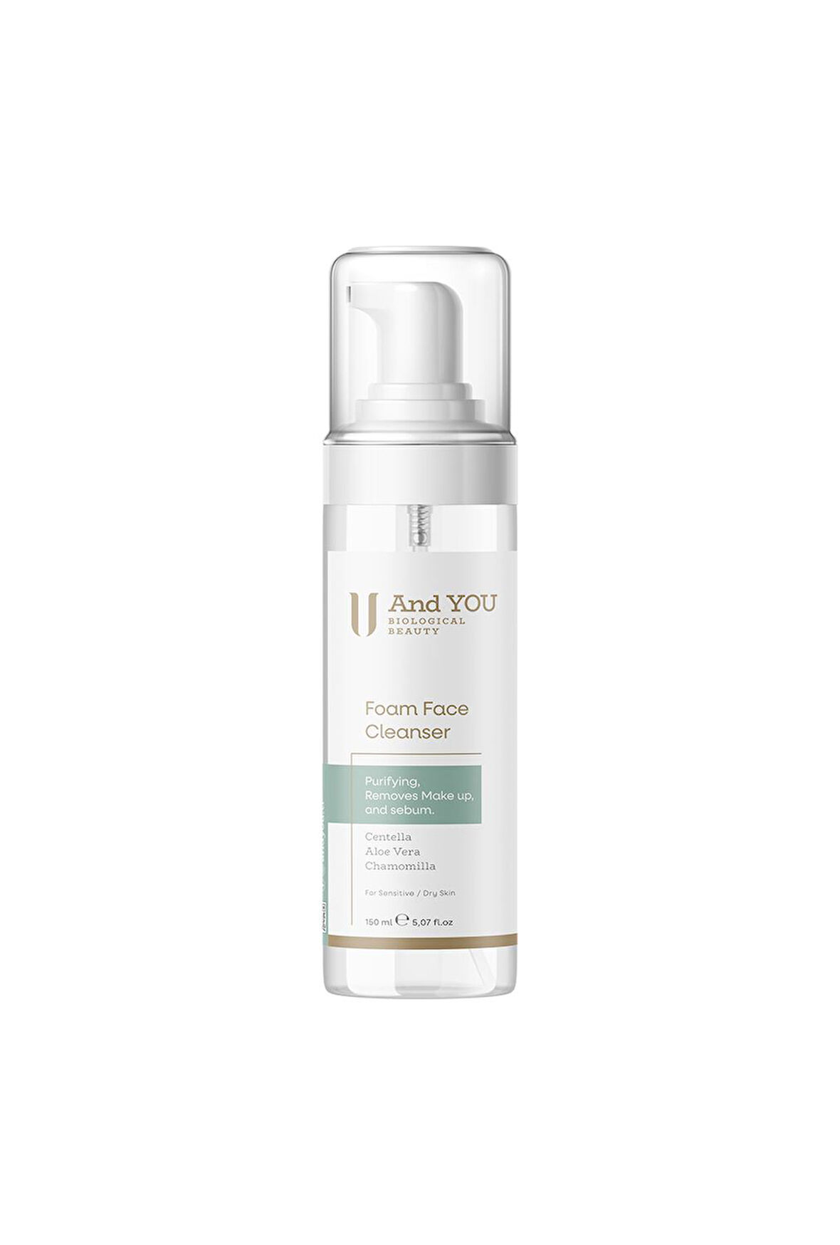 And You Foam Face Clenser / Hassas Ciltler İçin Yüz Temizleme Köpüğü 150 ml