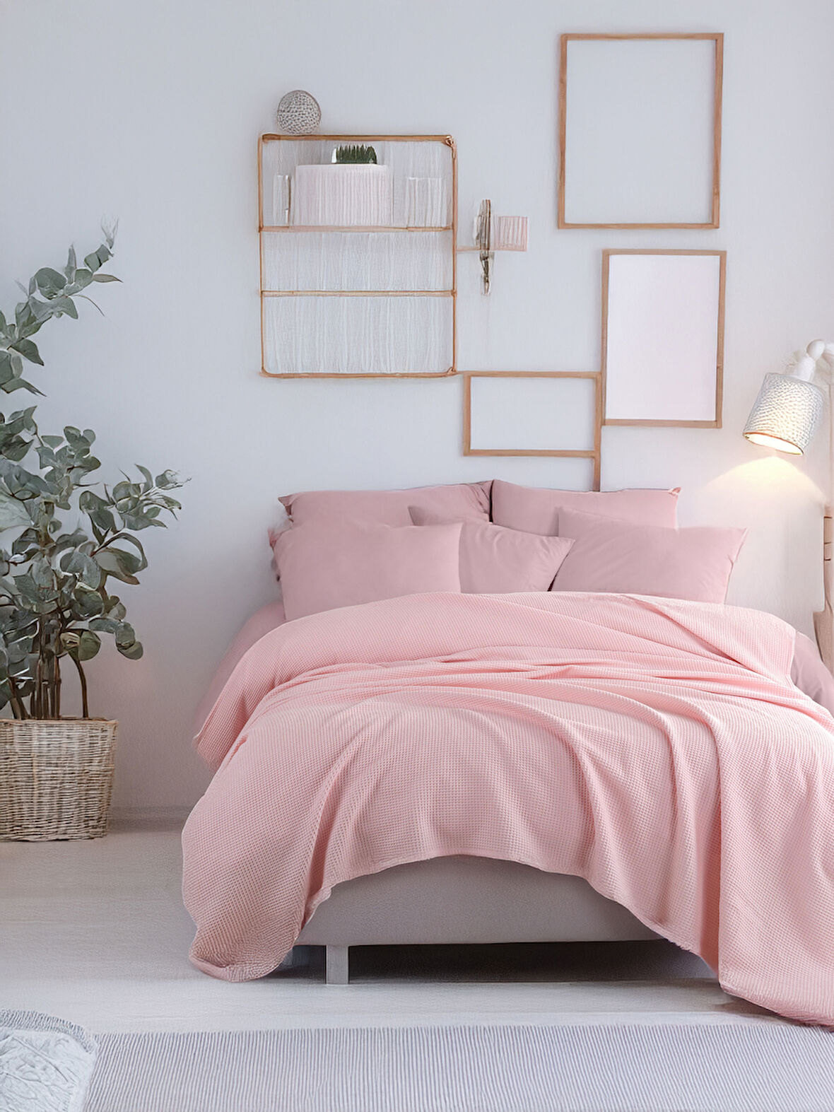 Ecocel Pike Örtü Battal 220x230cm Karde PudraPembe