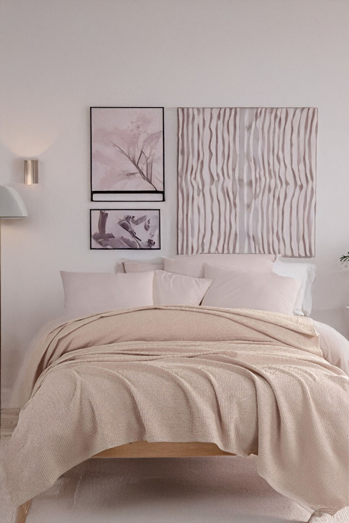 Ecocel Pike Örtü Çift Kişilik 200x230cm Karde Koyu Bej
