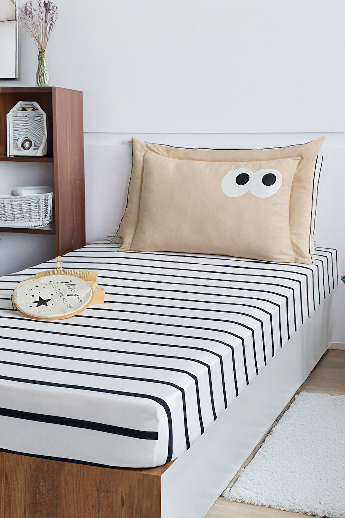 Pes Lastikli Çarşaf Seti Tek Kişilik Funny Kahve