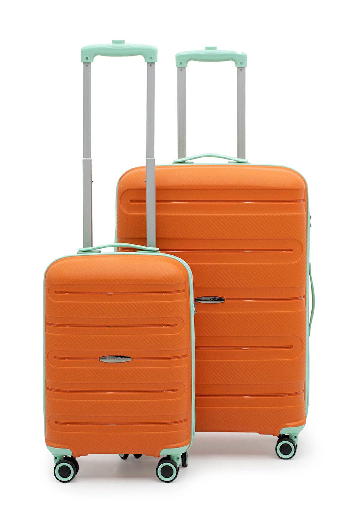 Artemis Polipropilen&Kırılmaz 2'li Valiz Seti Büyük&Kabin -Turuncu