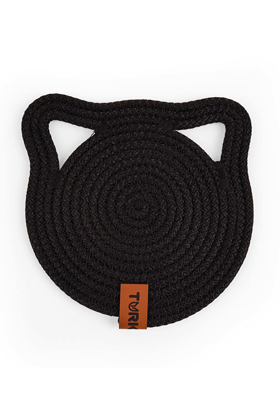 Küçük Boy Yuvarlak Jüt Kedi Köpek Mama Paspası, Hasır Evcil Hayvan Matı, Çok Amaçlı Altlık 17*17 cm
