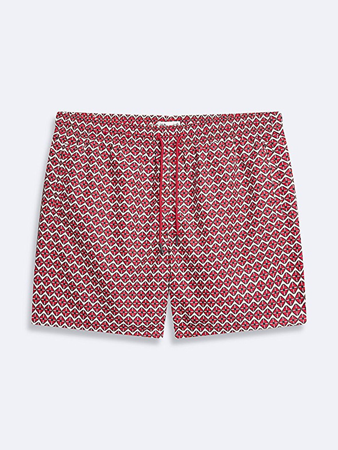 Desenli Regular Pembe Deniz Şort