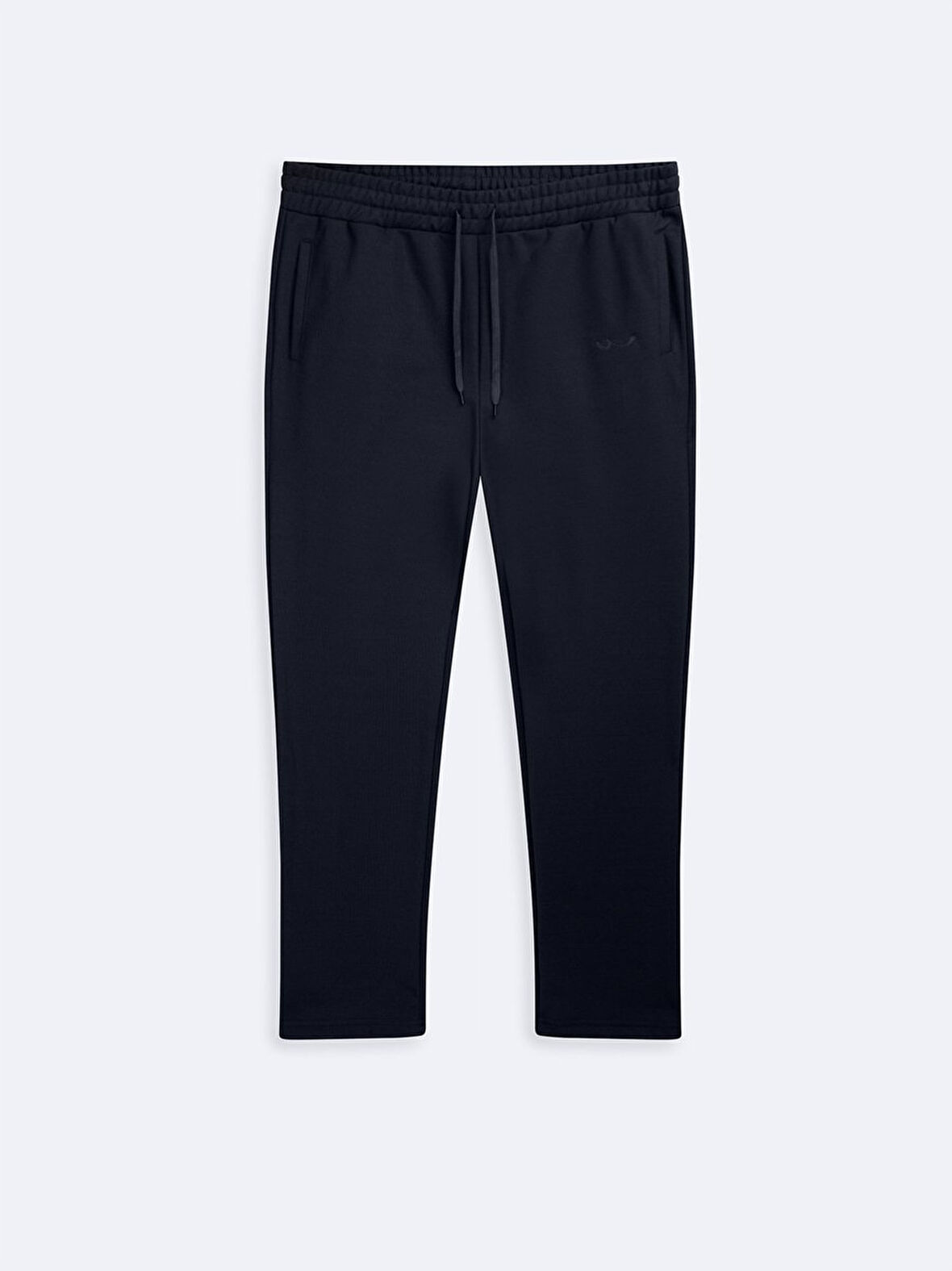 Beli Lastikli Düz Paça Lacivert Eşofman