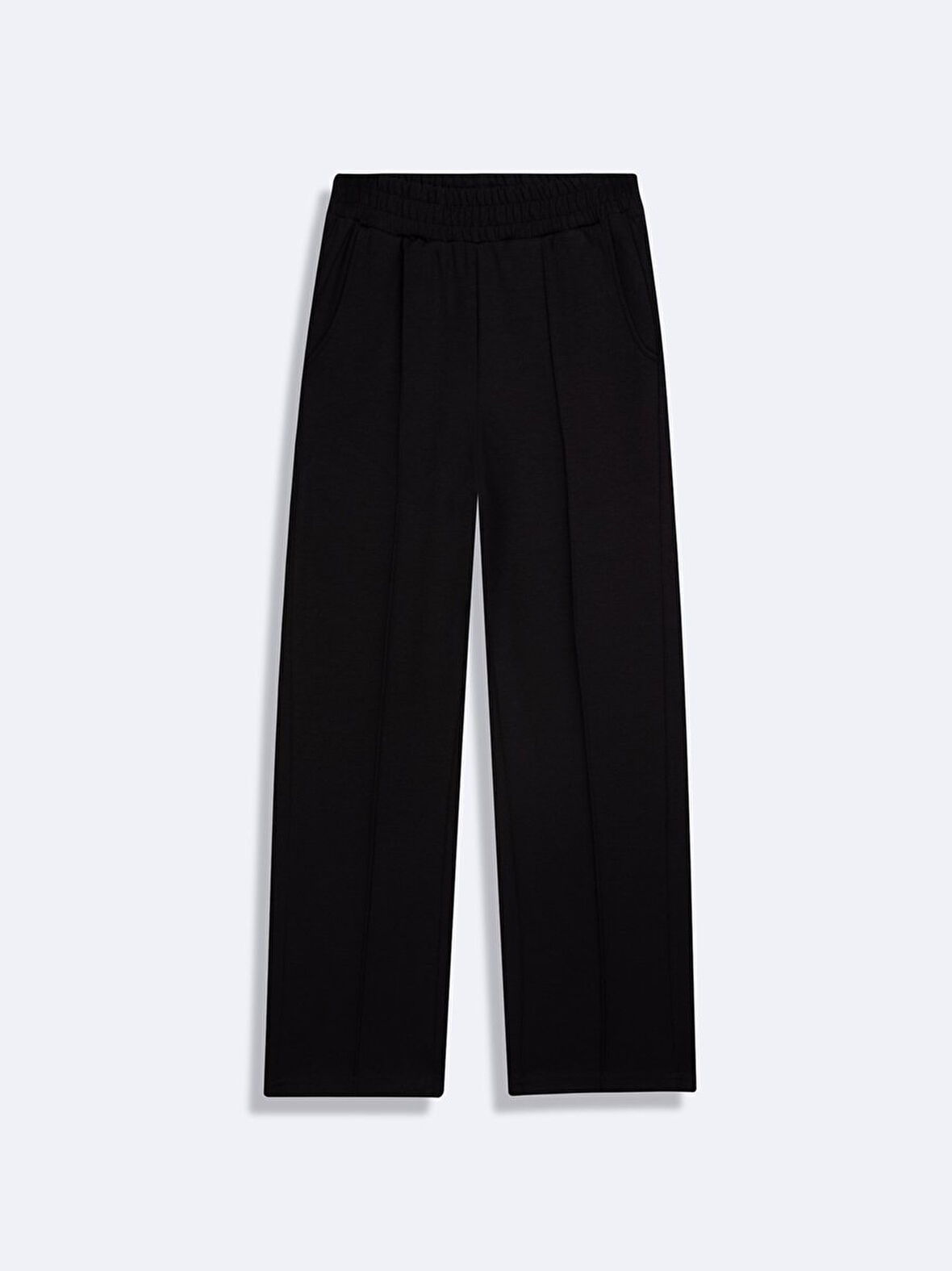 Yüksek Bel Rahat Kesim Siyah Eşofman