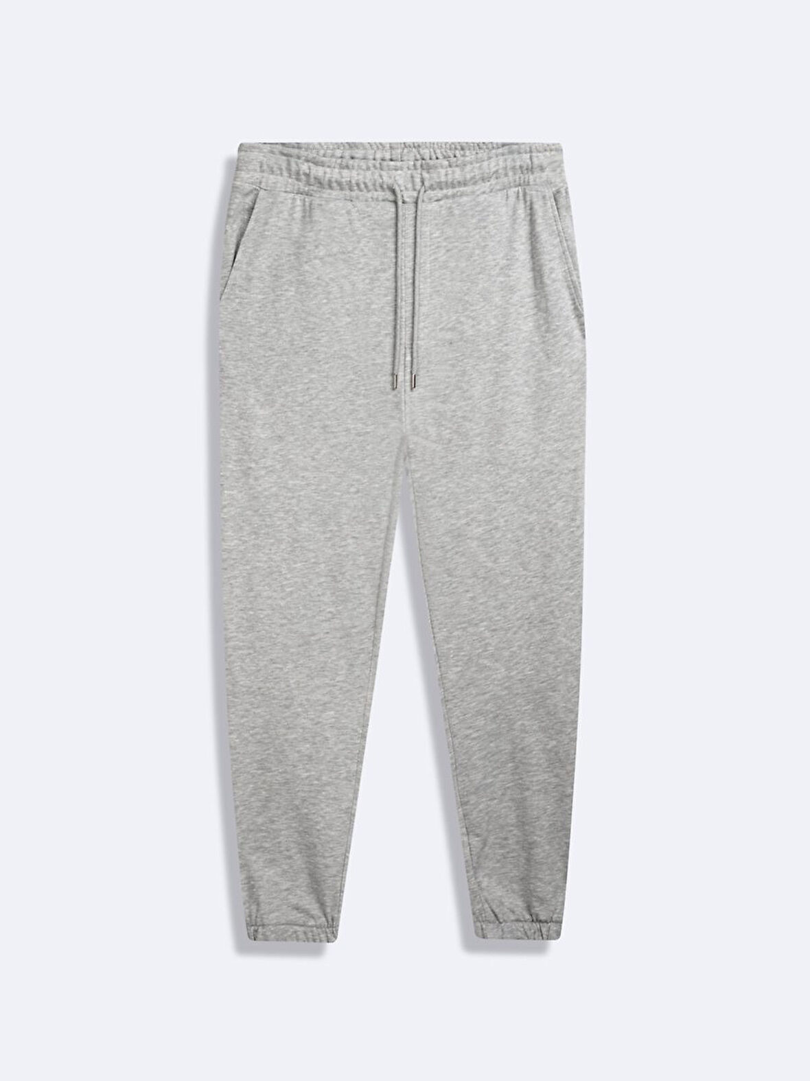 Beli Lastikli Dar Paça Gri Eşofman