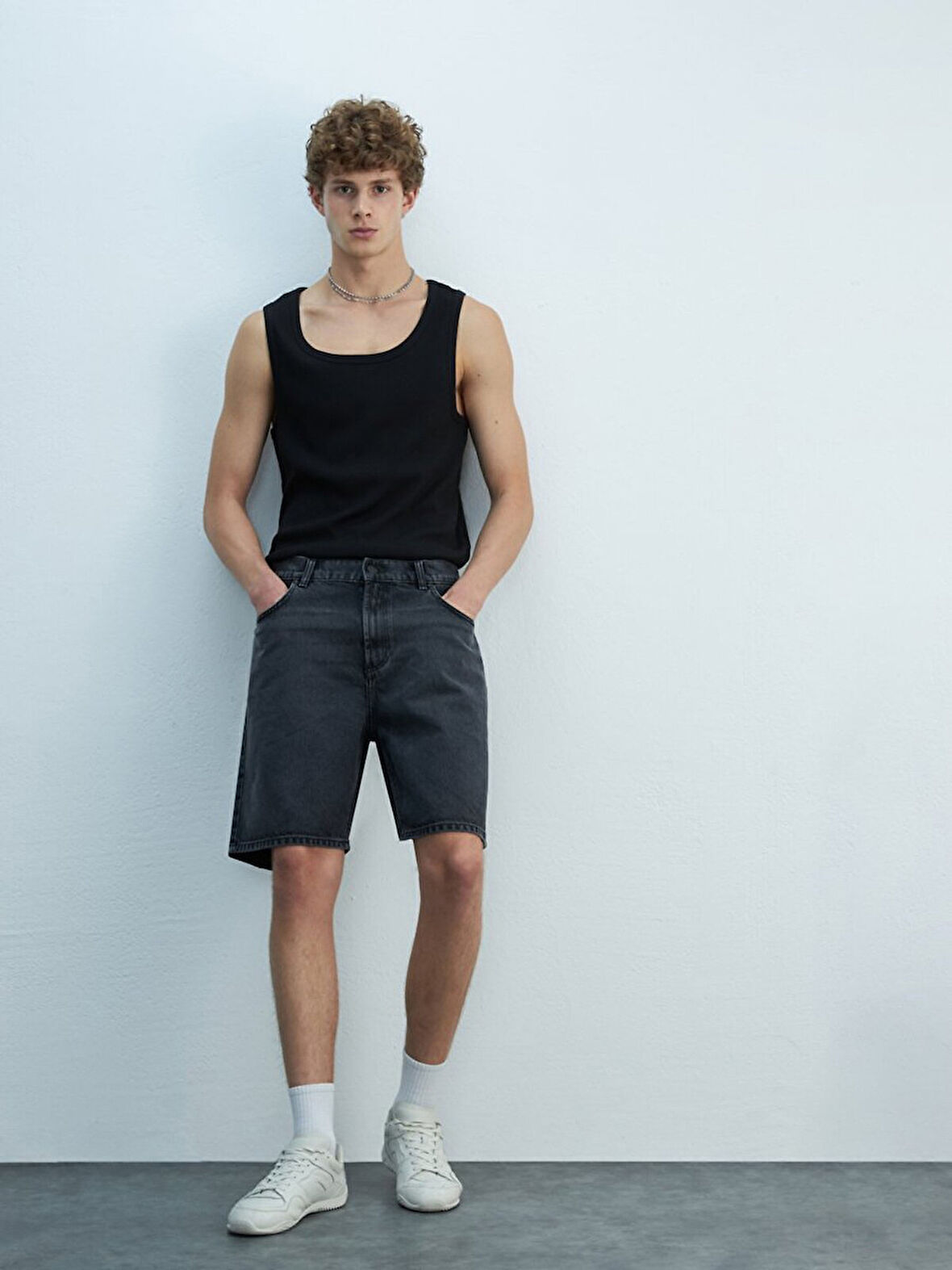 Jadrıen Rahat Kesim Yüksek Bel Jean Bermuda