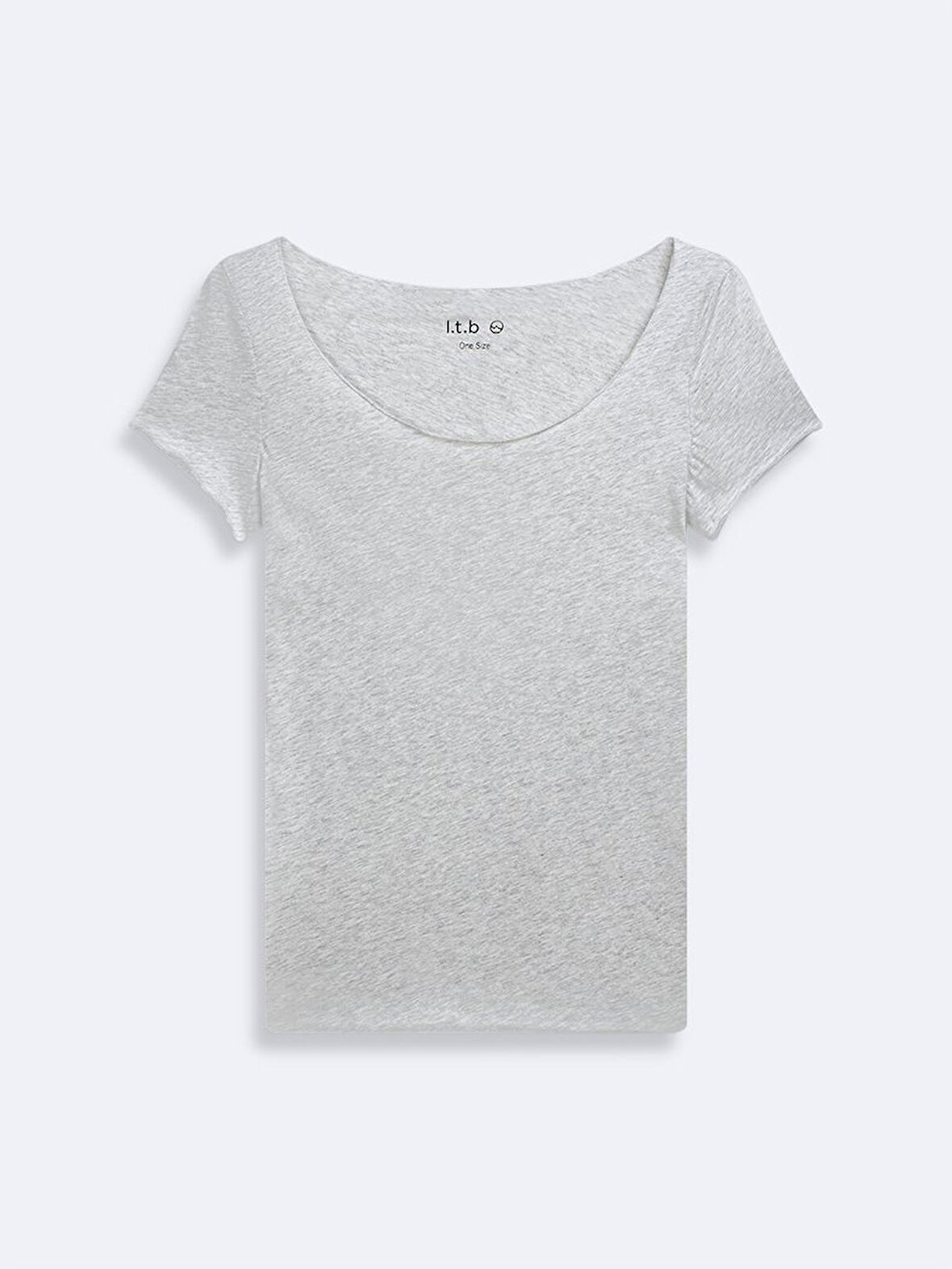 Kısa Kollu Sıfır Yaka Basic Bej t-shirt
