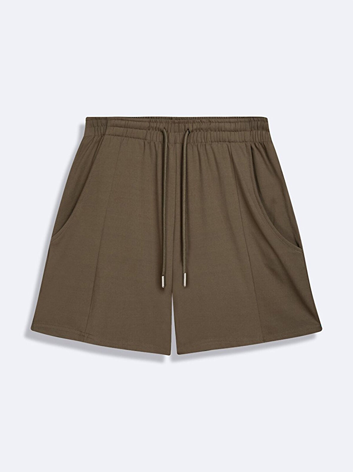 Beli Lastikli Kısa Yeşil Şort