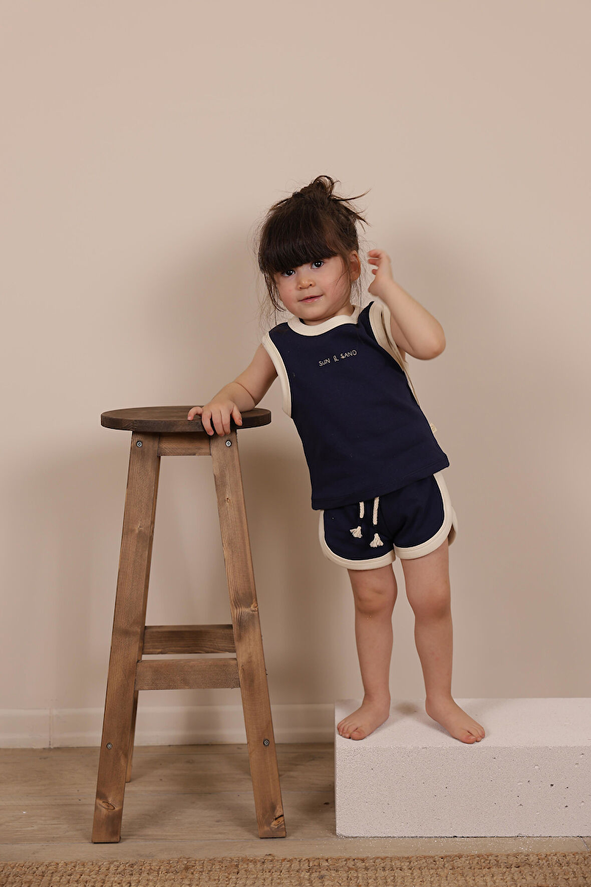 Lacivert Unisex Atlet Şort Takım