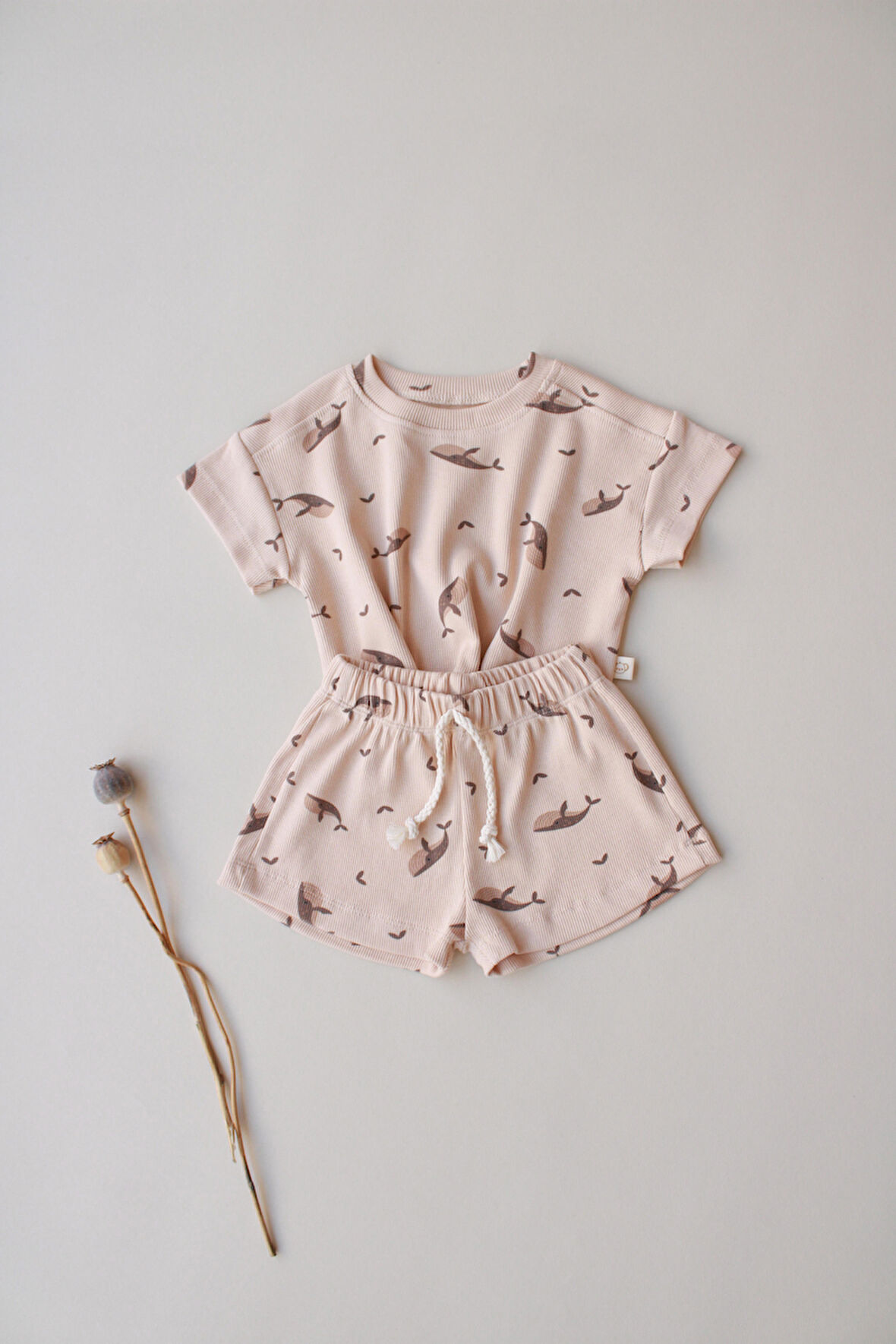 Balina Desen Kaşkorse Şortlu Takım