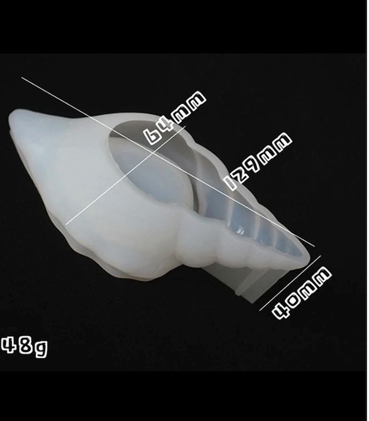 Deniz Kabuğu silikon kalıp - 68 gr -Kod:276*1