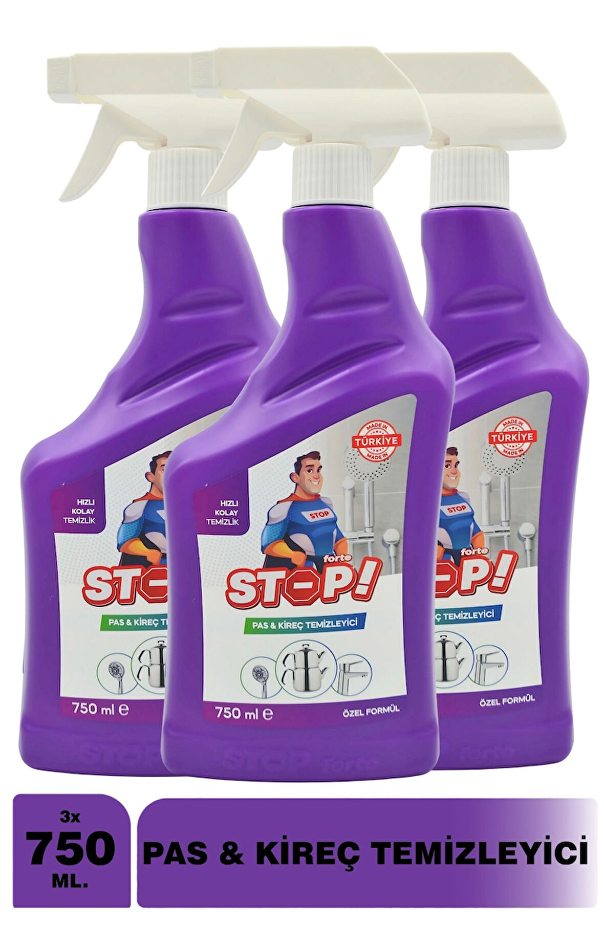 3'lü Pas&Kireç Temizleyici 750 ml