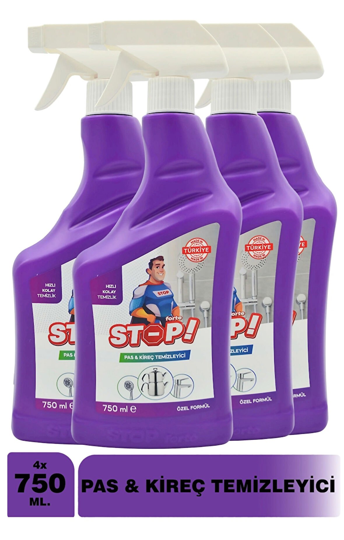 4'lü Pas&Kireç Temizleyici 750 ml