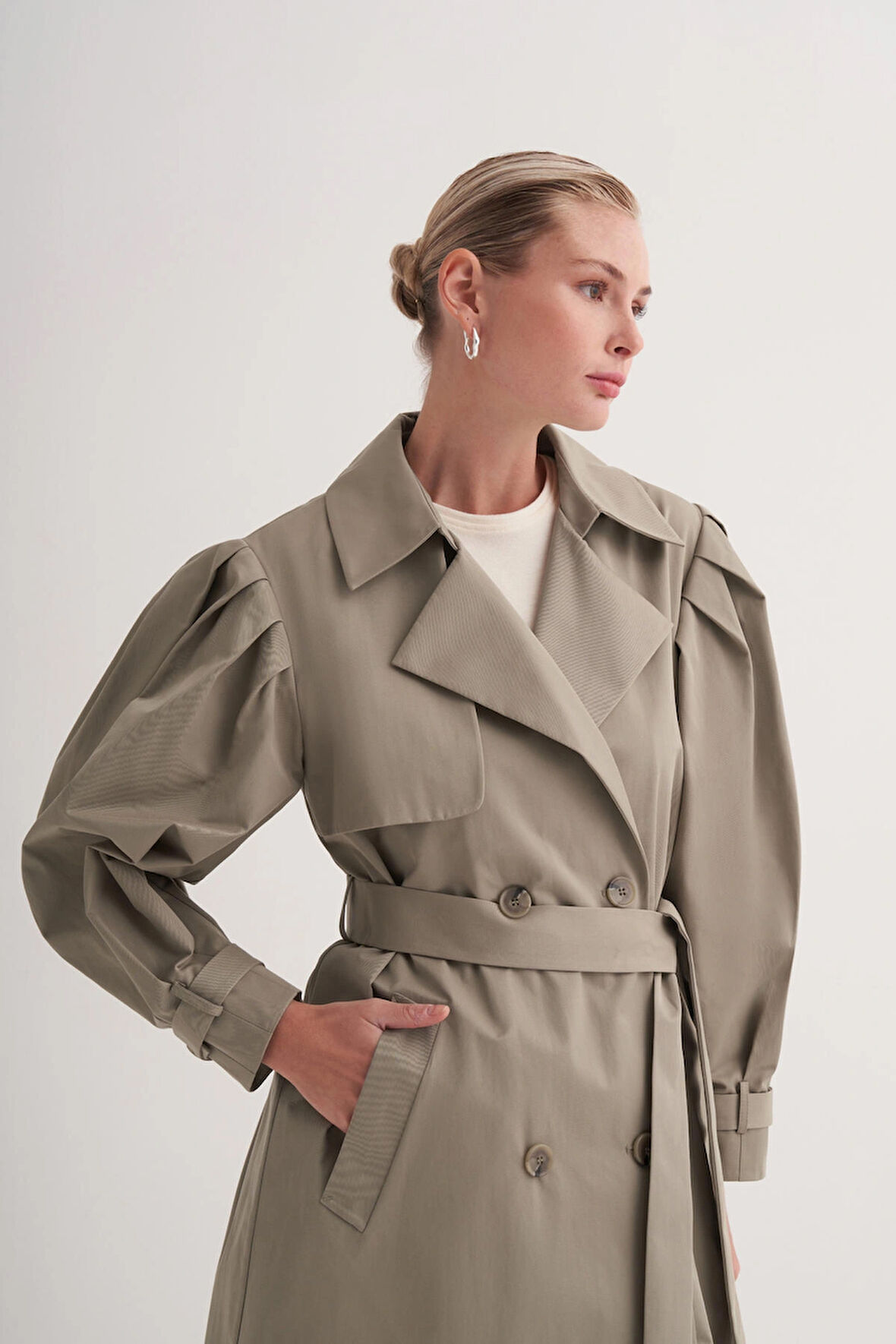 Balon Kollu Trençkot