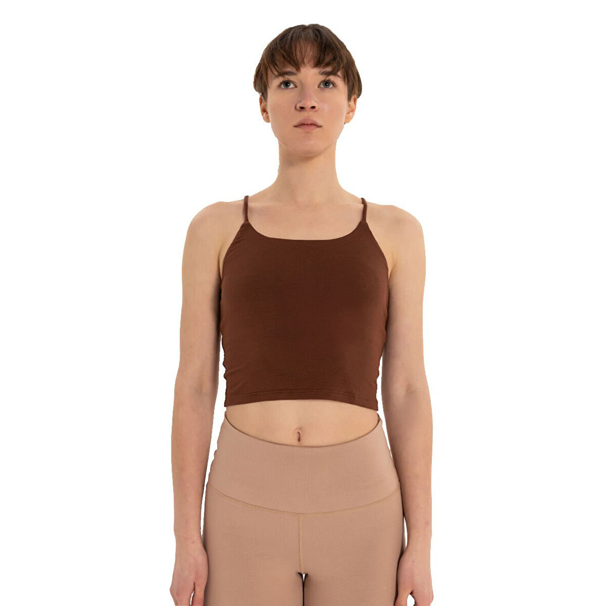 Inguz Sırt Detay İnce Askılı T-Shirt