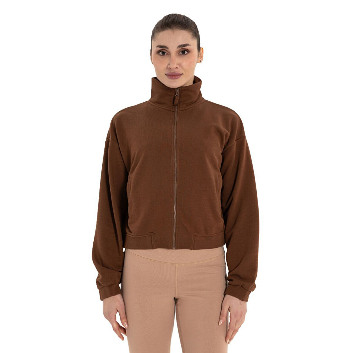 Inguz Dik Yaka Fermuarlı Sweatshirt