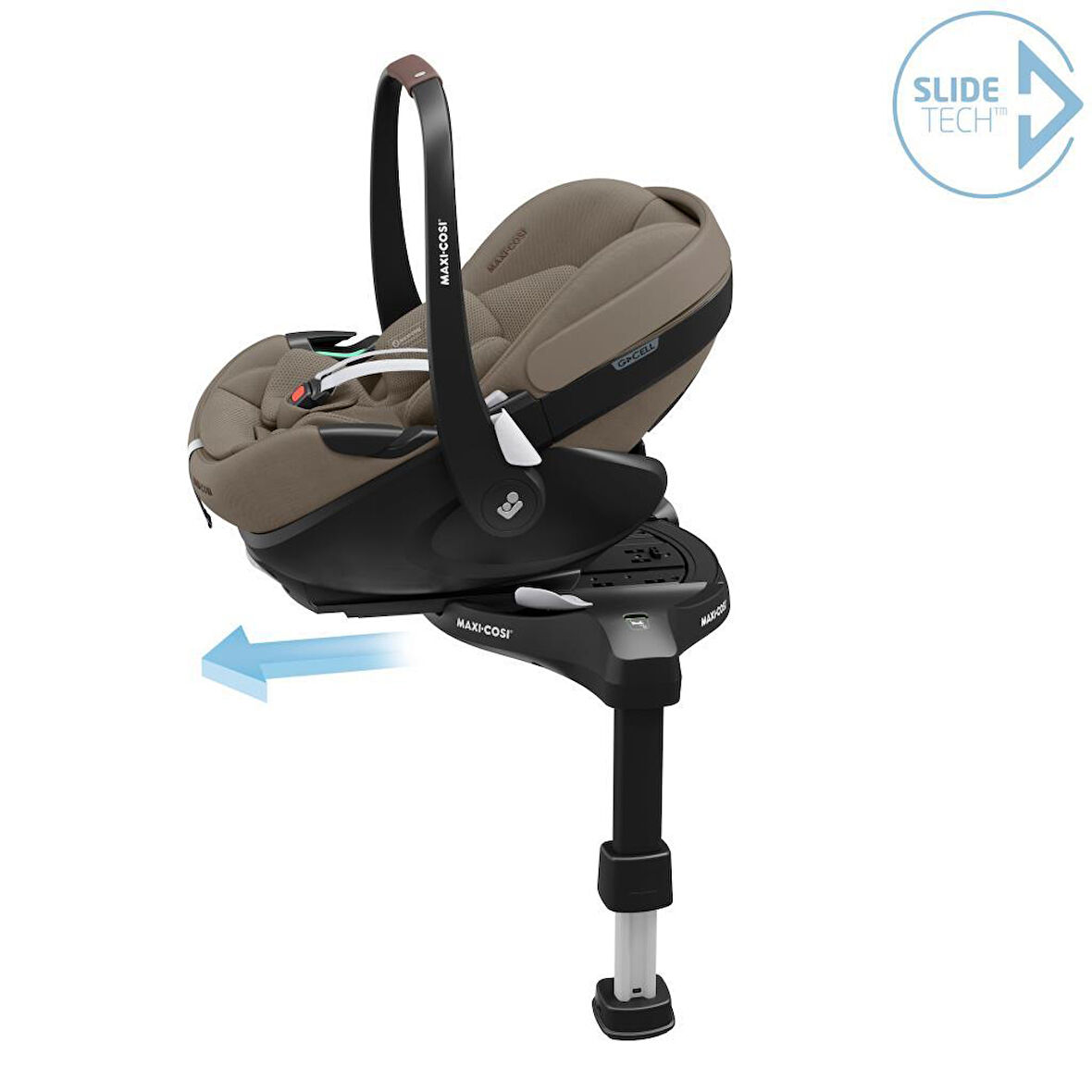 Maxi-Cosi Pebble 360 Pro Dünyanın İlk Kızaklı, Araç Dışına Çıkabilen ADAC'lı 360 Dönebilen Tam Yatabilen İsofix Bazalı Ana Kucağı ve Bebek Oto Koltuğu 0-13 kg Twillic Truffle