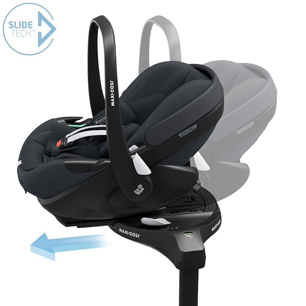 Maxi-Cosi Pebble 360 Pro Dünyanın İlk Kızaklı, Araç Dışına Çıkabilen ADAC'lı 360 Dönebilen Tam Yatabilen İsofix Bazalı Ana Kucağı ve Bebek Oto Koltuğu 0-13 kg Twillic Graphite