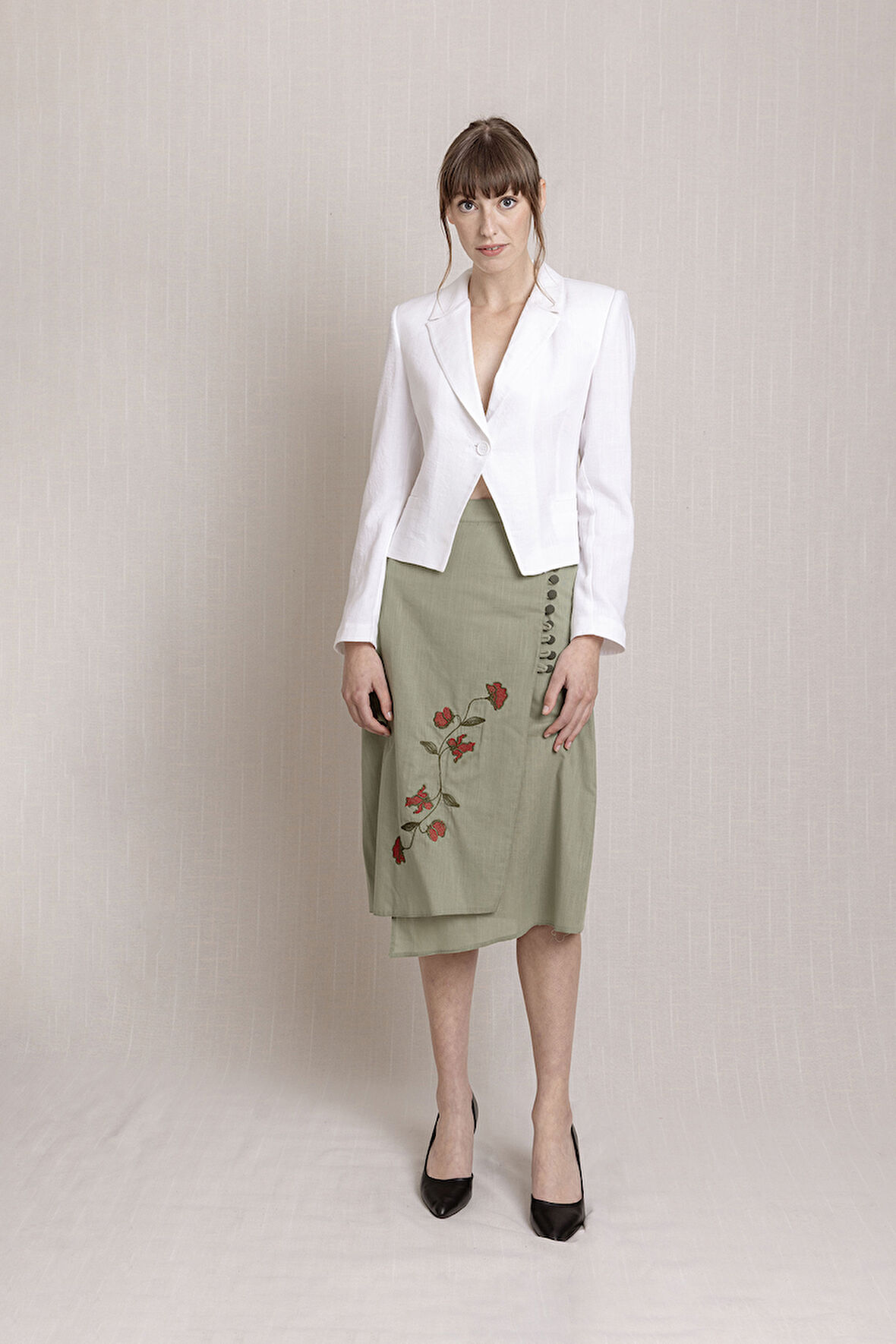 NAKIŞLI UZUN ANVELOPE YAZLIK KETEN ETEK