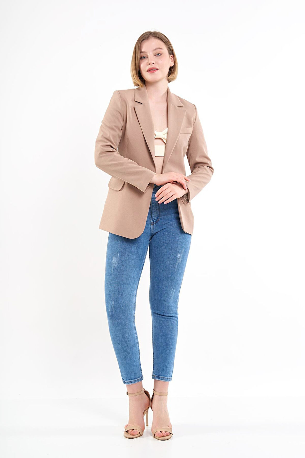 Vizon Tek Düğme Ceket