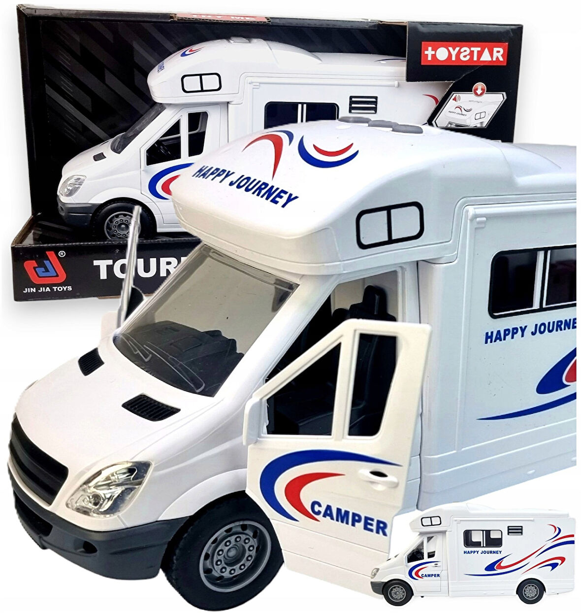 Sürtmeli Sesli Işıklı Oyuncak Karavan (Kapıları Açılabilen) 29 cm