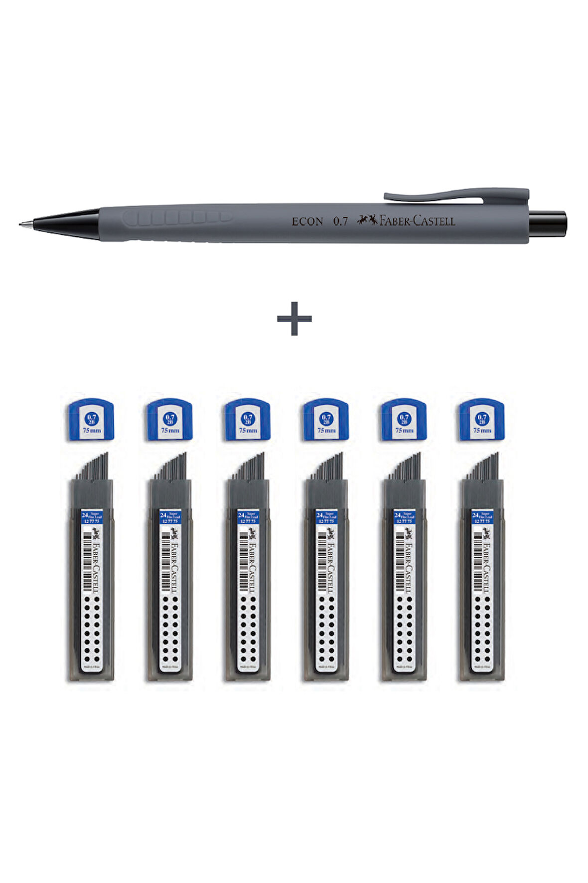 Econ Versatil,Urban 0.7 Uç& 6'lı Super Fine Min 2B 0.7 Uç, 7'li Yazım Seti