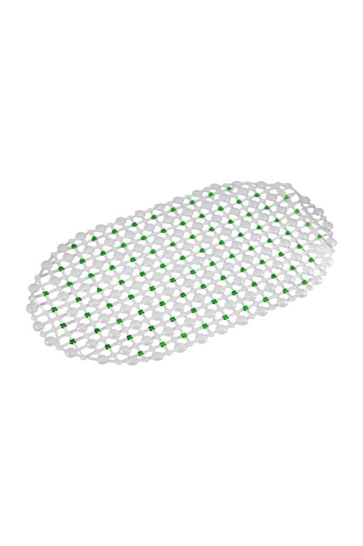 Efe Mark Eko Serisi Banyo - Küvet İçi Kaydırmaz Vantuzlu Oluklu Oval Paspas 63 x 34 cm, Yeşil