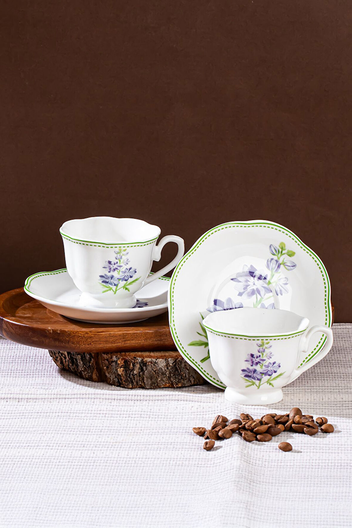 Perotti 16871-1 De Flore 2 Kişilik 4 Parça Porselen Kahve Fincan Takımı