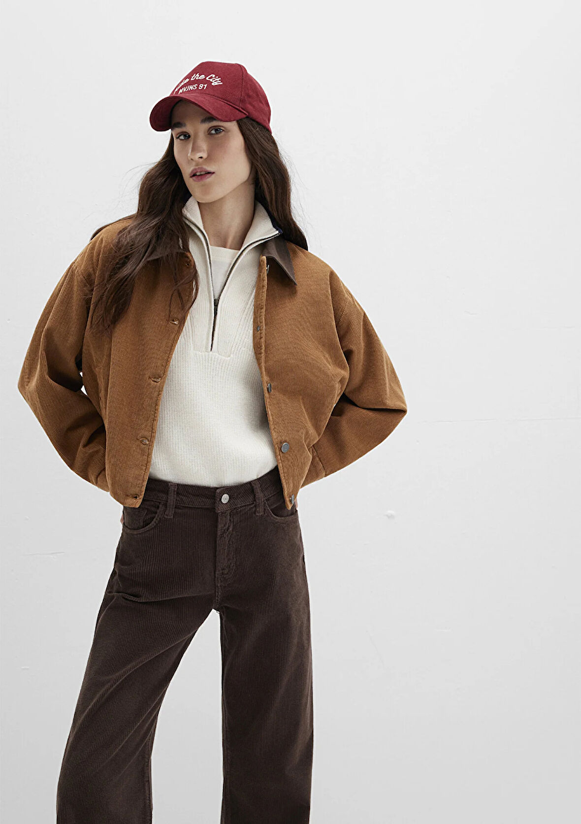 Kahverengi Kısa Kadife Ceket 1110842-70381