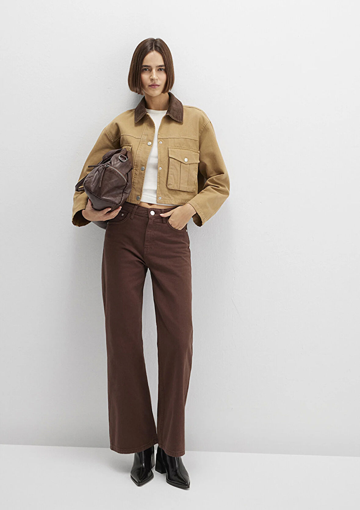 Malibu Kahverengi Gabardin Pantolon 1010152-A3355