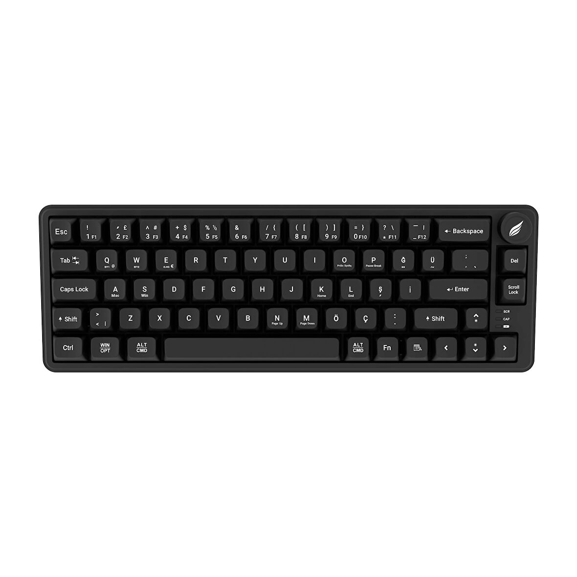 Hawk Gaming HK251B Membrane RGB Kablosuz/Bluetooth Siyah %65 Türkçe Gaming Klavye