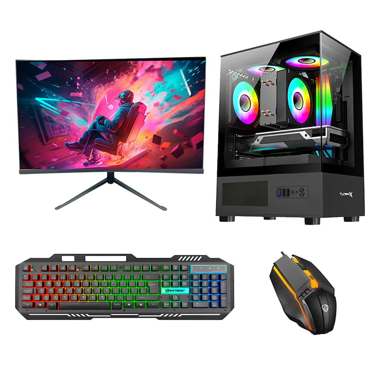 RotamPC-Rt0233 İ5 13.Nesil 13600KF 16Gb Ddr4 Ram 512Gb M2 Nvme 4Gb Gtx 1050Ti Vga "23.8 Oyun Bilgisa