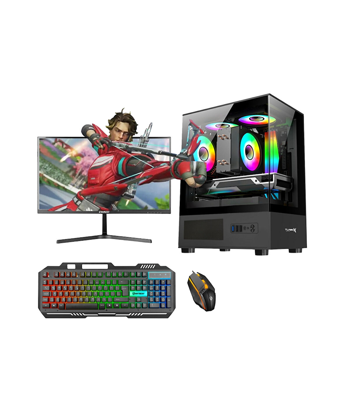 RotamPC-Rt2051 AMD Ryzen 5 5600g 16Gb Ddr4 Ram 512Gb M2 Nvme 4Gb Rx550 "23.6 Oyun Bilgsayarı