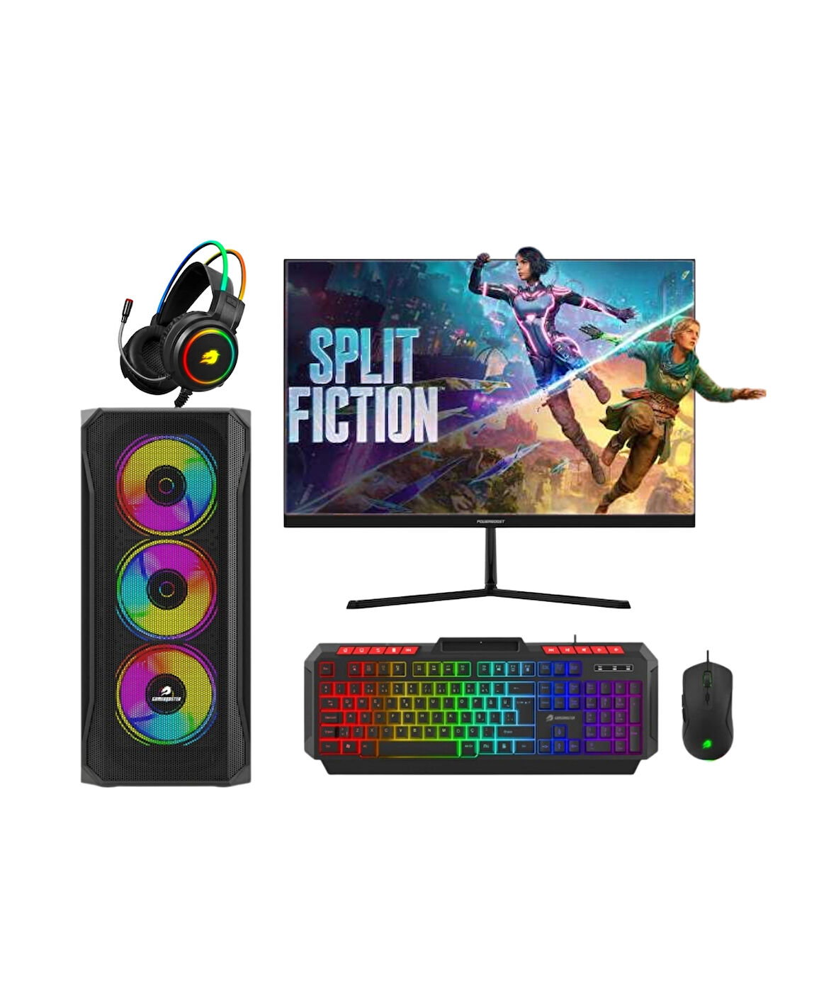 GameBooster Gb-1815 Ryzen 7 9800X3D 32Gb Ddr5 1Tb M2 Nvme 5060Tİ Vga " 23.8 Monitör Gaming Pc