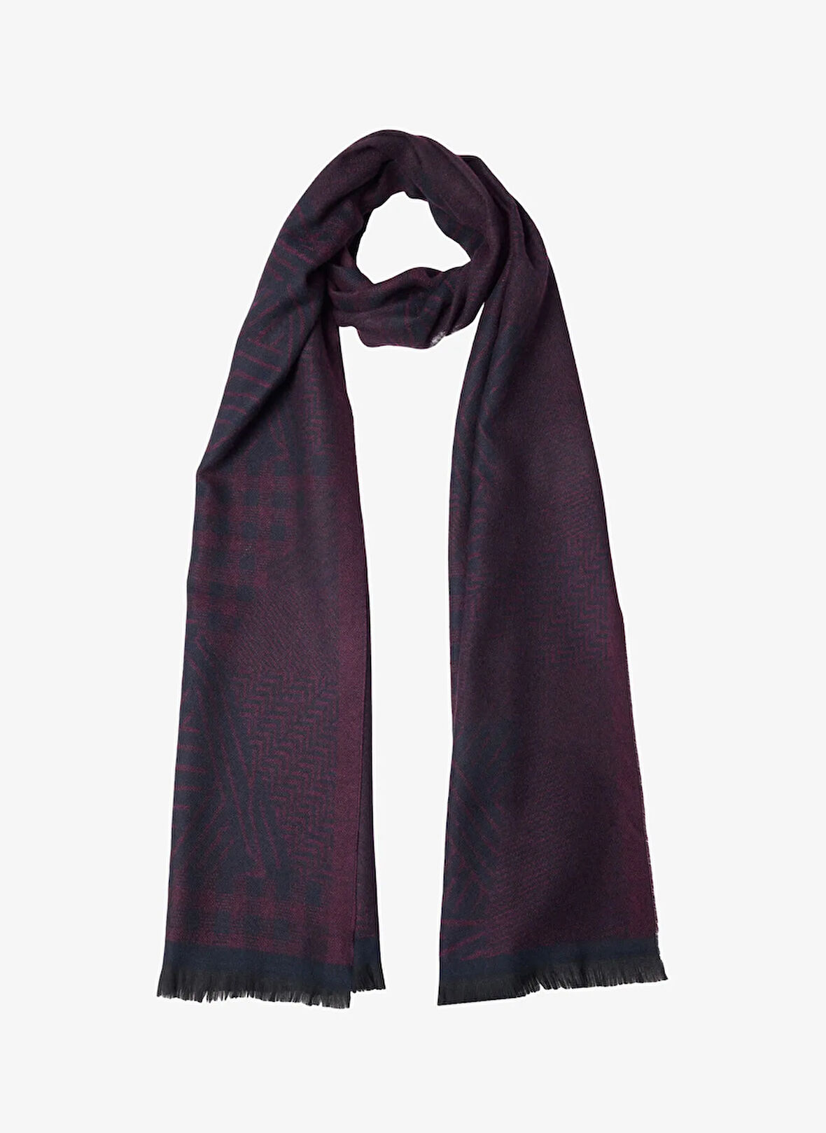 Altınyıldız Classics Lacivert - Bordo Erkek Atkı ACE282610002_LBR