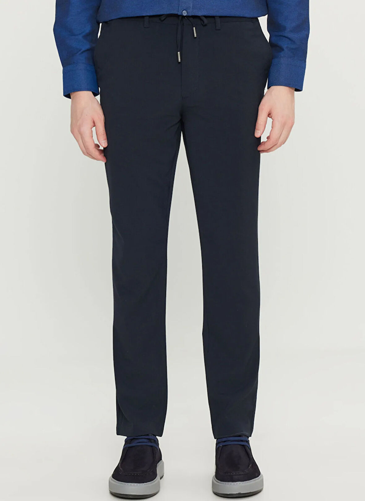 Altınyıldız Classics Bağlamalı Bel Normal Paça Jogger Lacivert Erkek Pantolon ACE001261525_LAC