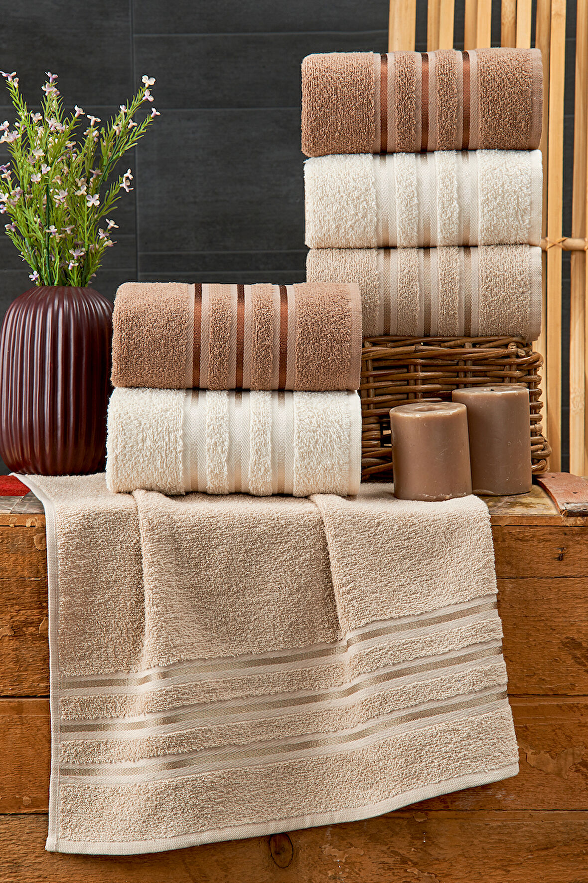 BebeSoft 6'lı El/Yüz/Saç Havlu Seti (50cmx85cm)