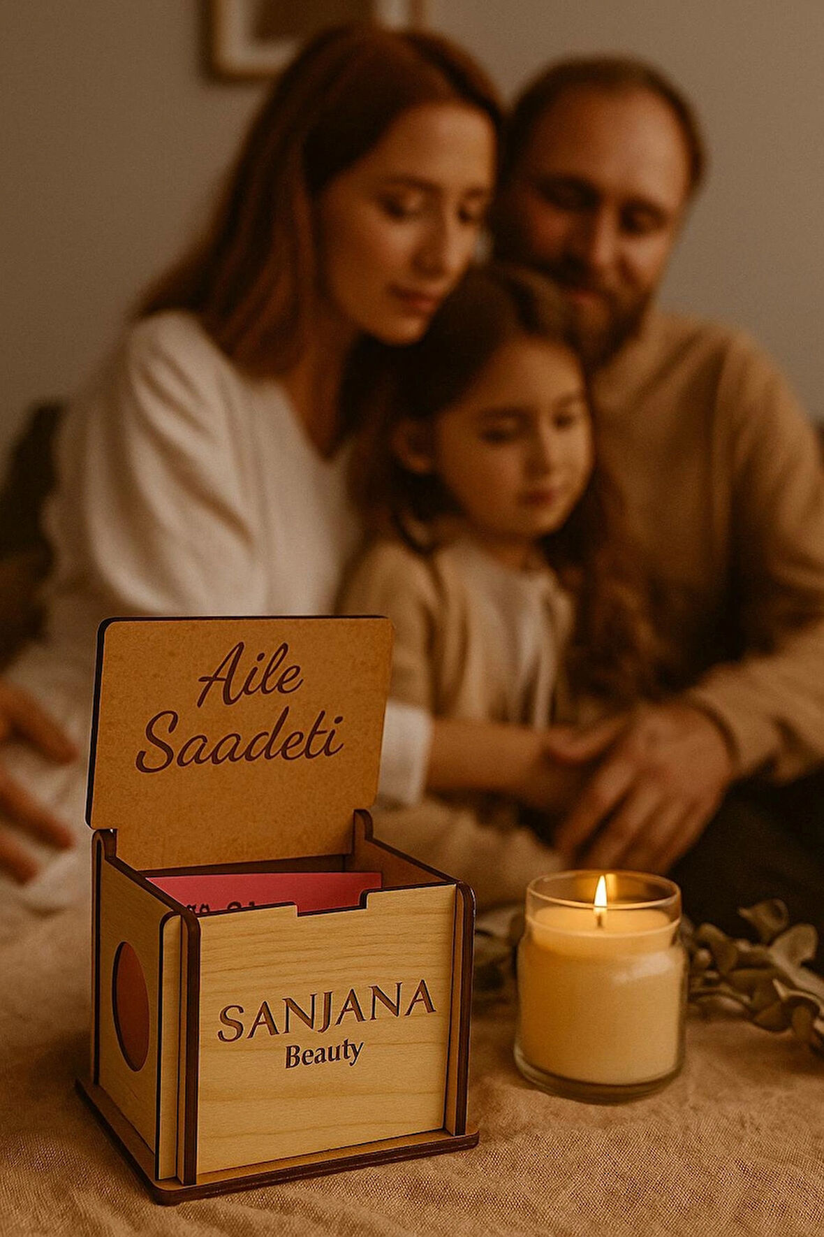 aile saadet kutusu ahşap,30 günlük sevgi cümleleri