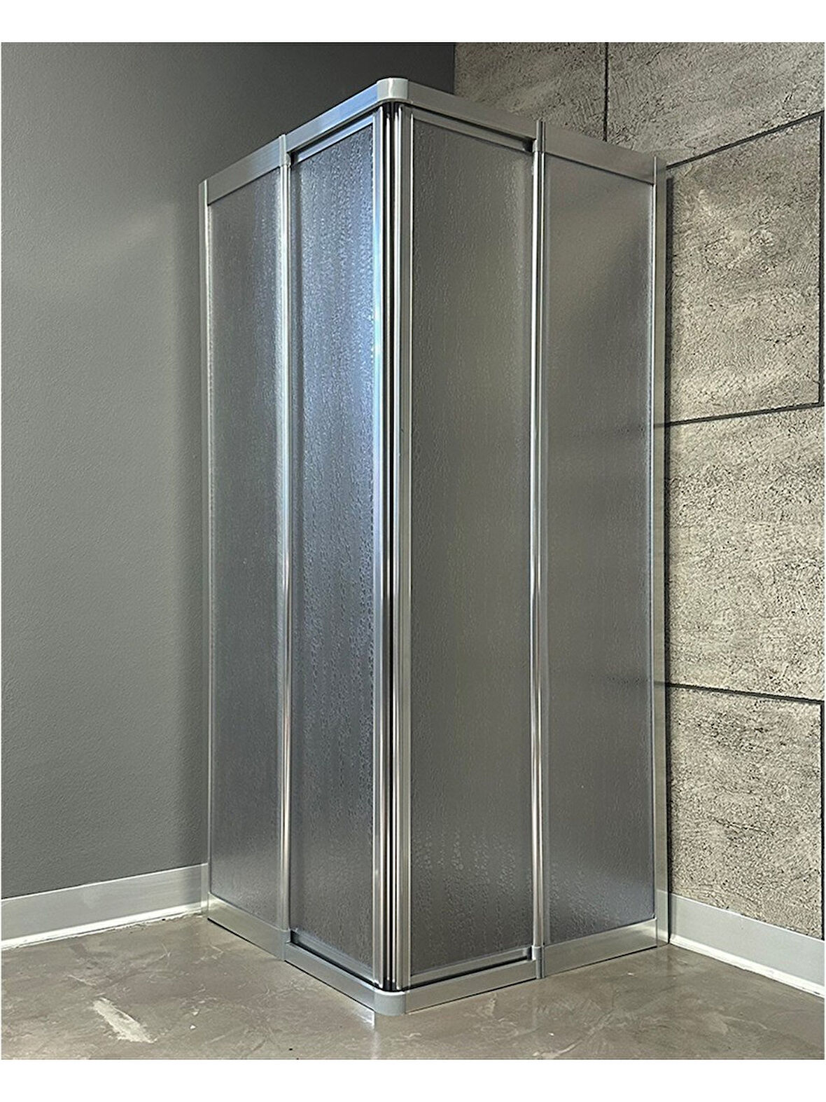 UBM Duşakabin Krom Kare Mika Camlı 100x100 (Teknesiz)