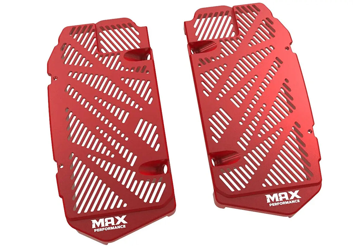 Max Performance Pro Radyatör Koruma - Kırmızı (KTM 17-25 Husqvarna 17-25 Gasgas 21-25 uyumlu) 