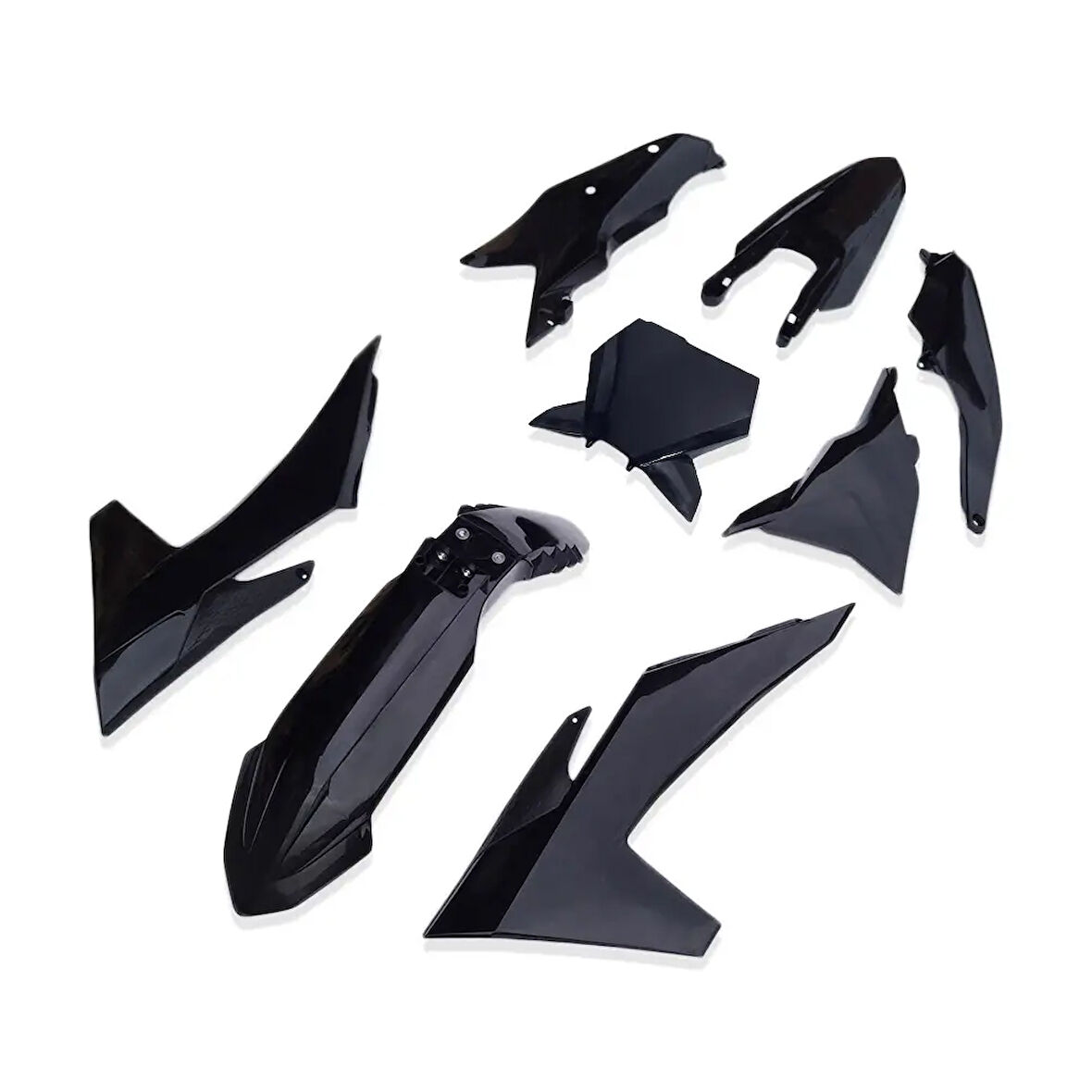 Max Performance Plastik Granaj Seti - Siyah (Ktm 2024-2025 uyumlu) MX Numaratörlü