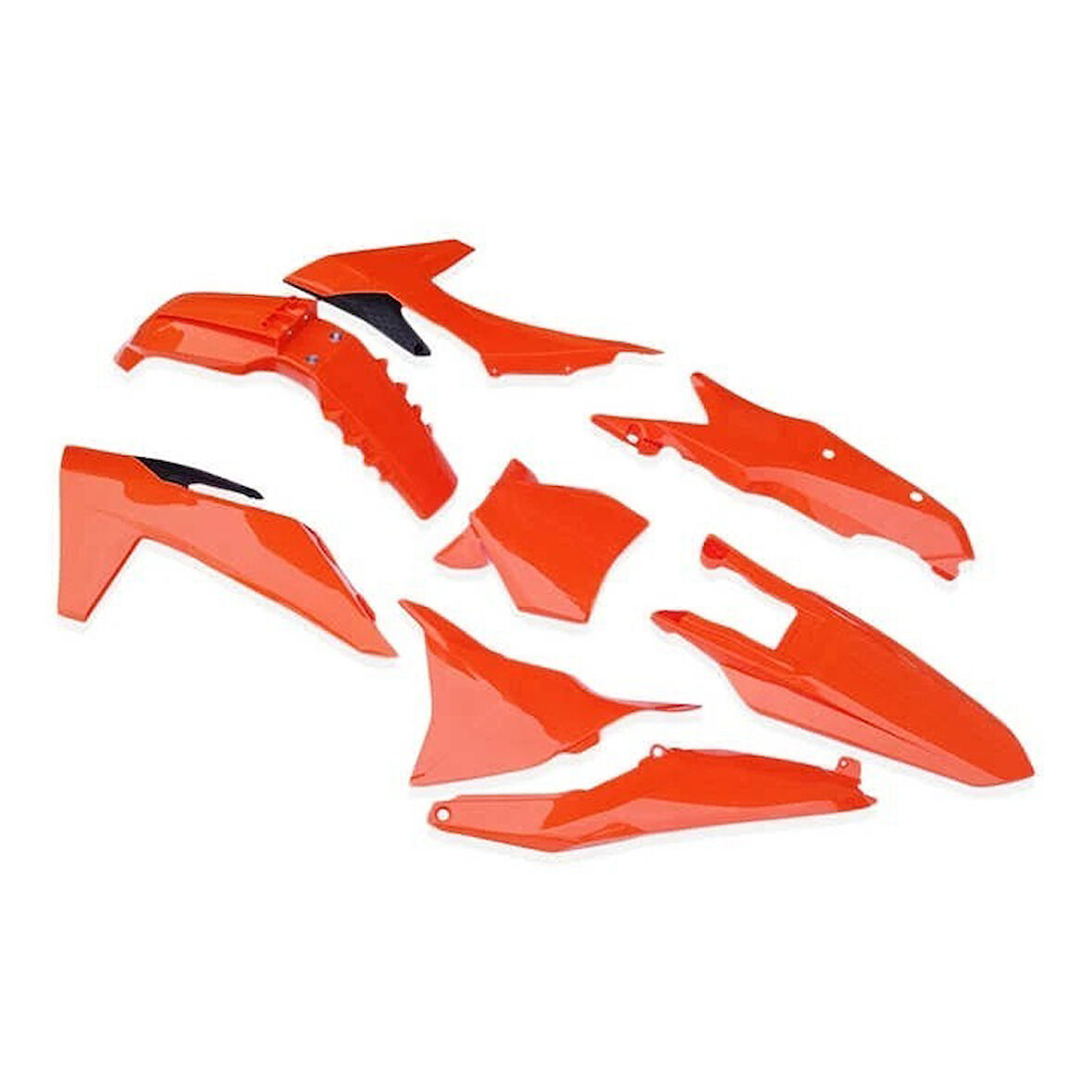 Max Performance Plastik Granaj Seti - Turuncu (Ktm 2024-2025 uyumlu) MX Numaratörlü