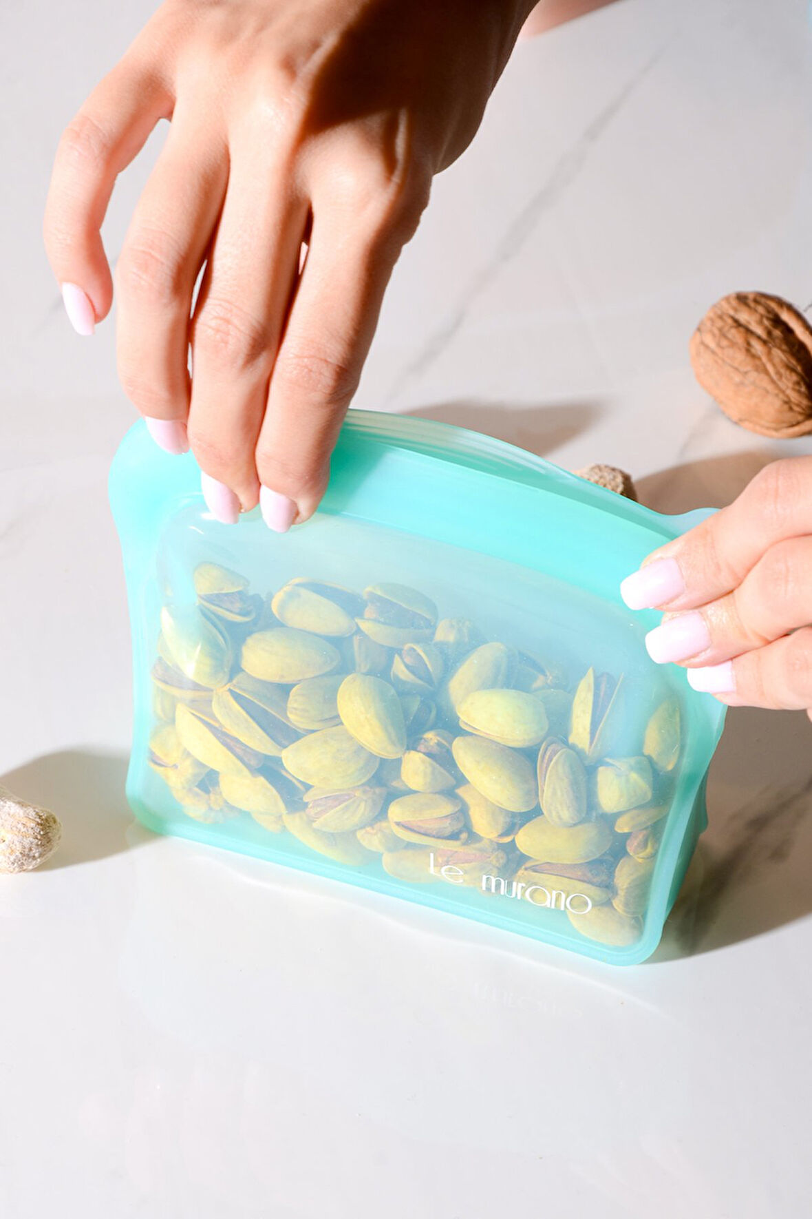 Sheer Hava Sızdırmaz Kilitli Silikon Saklama Torbası 300 ml | Yeşil