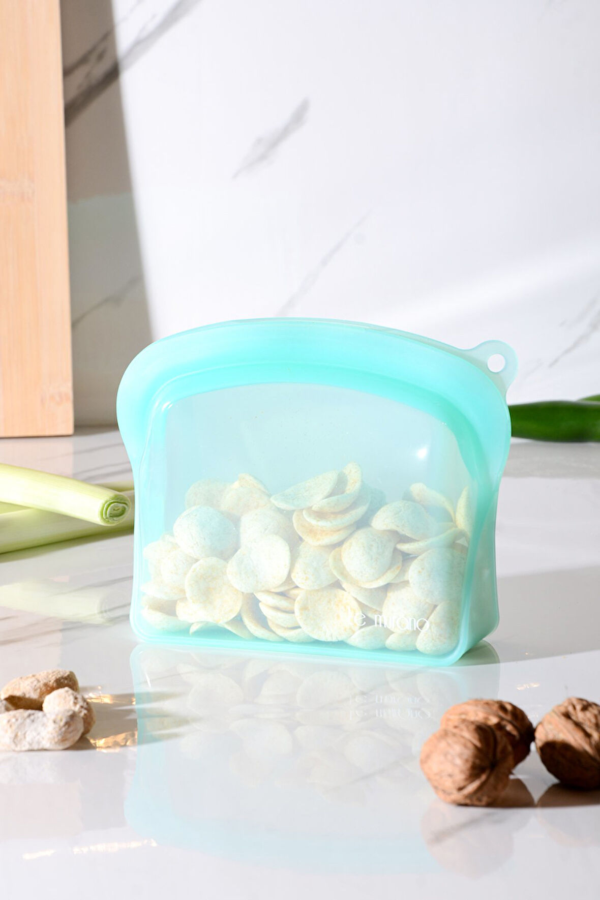 Sheer Hava Sızdırmaz Kilitli Silikon Saklama Torbası 600 ml | Yeşil