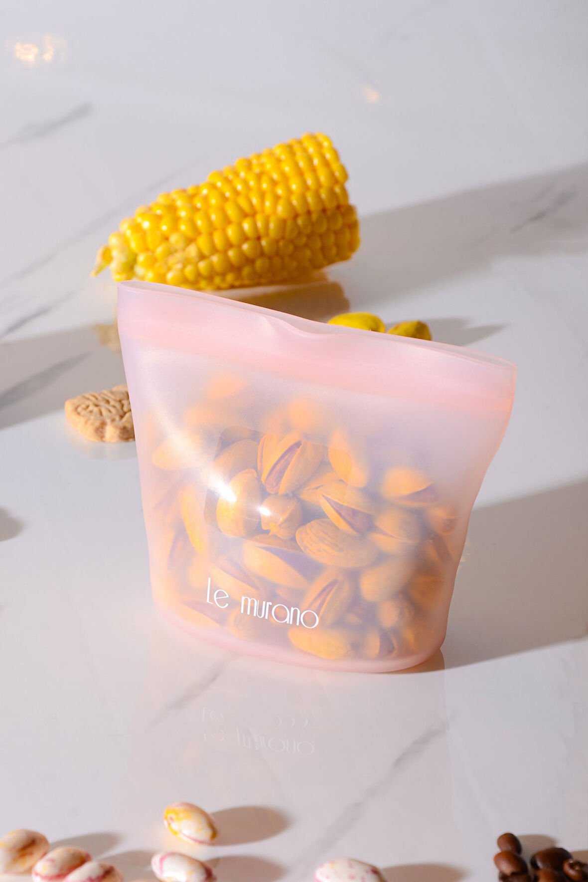 Mood Hava Sızdırmaz Kilitli Silikon Saklama Torbası 250 ml | Pembe