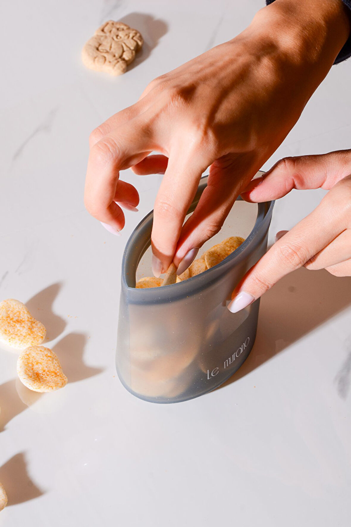 Mood Hava Sızdırmaz Kilitli Silikon Saklama Torbası 250 ml | Gri