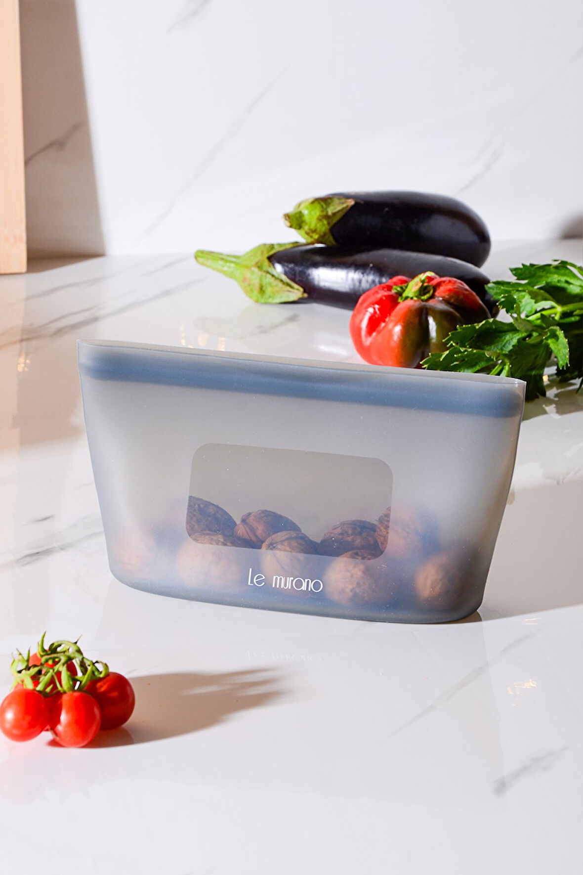 Mood Hava Sızdırmaz Kilitli Silikon Saklama Torbası 680 ml | Gri