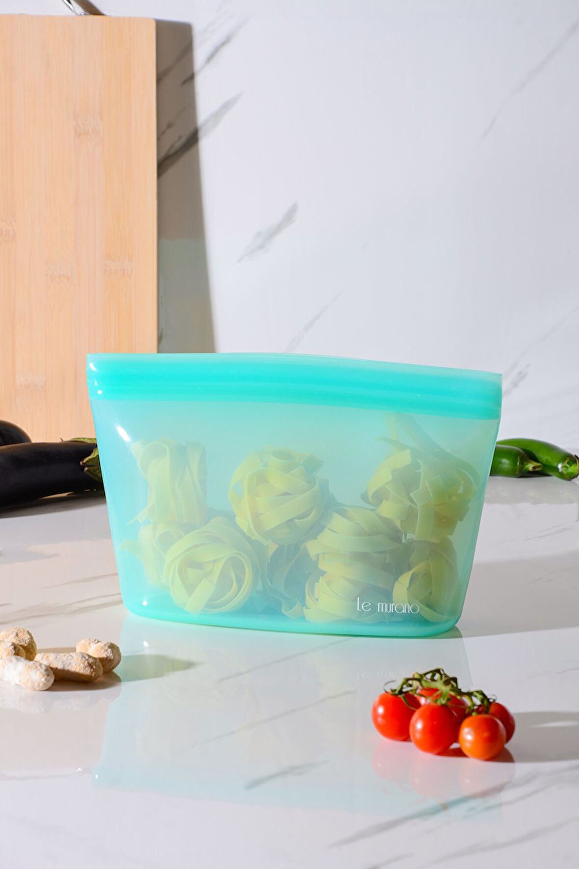 Lush Hava Sızdırmaz Kilitli Silikon Saklama Torbası 1500 ml | Yeşil